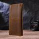 Тонкий мужской бумажник из натуральной винтажной кожи 21296 Vintage Коричневый b21296 фото 6
