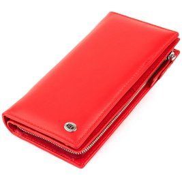 Вертикальный кошелек кожаный женский ST Leather 19275 Красный b19275 фото