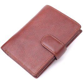 Вертикальное мужское портмоне из натуральной кожи 21399 Vintage Коричневый b21399 фото