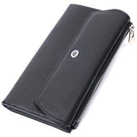 Женское портмоне с блоком для карт из натуральной кожи ST Leather 22698 Черный b22698 фото