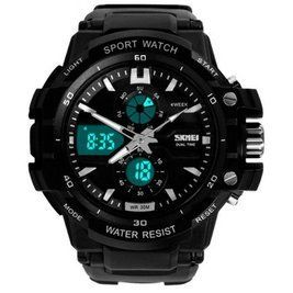 Чоловічий спортивний годинник Skmei 0990 Resist Чорний L099005 фото