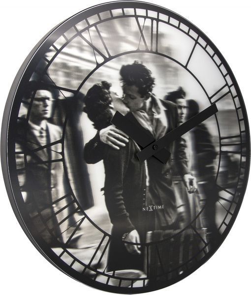 Настінний 3D годинник "Kiss me in Paris" діаметр 39 см L3213 фото