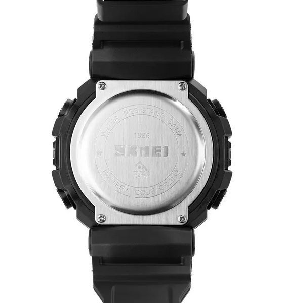 Мужские спортивные часы Skmei 1886 Черные с белым L7078251 фото