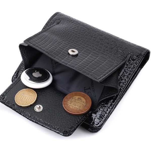Гаманець для жінок середнього розміру з натуральної шкіри ST Leather 22686 Чорний b22686 фото