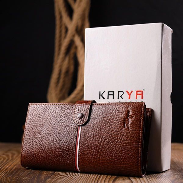 Мужской клатч из натуральной кожи KARYA 21180 Коричневый b21180 фото