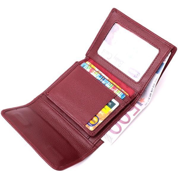 Женский кожаный кошелек с монетницей ST Leather 19492 Бордовый b19492 фото