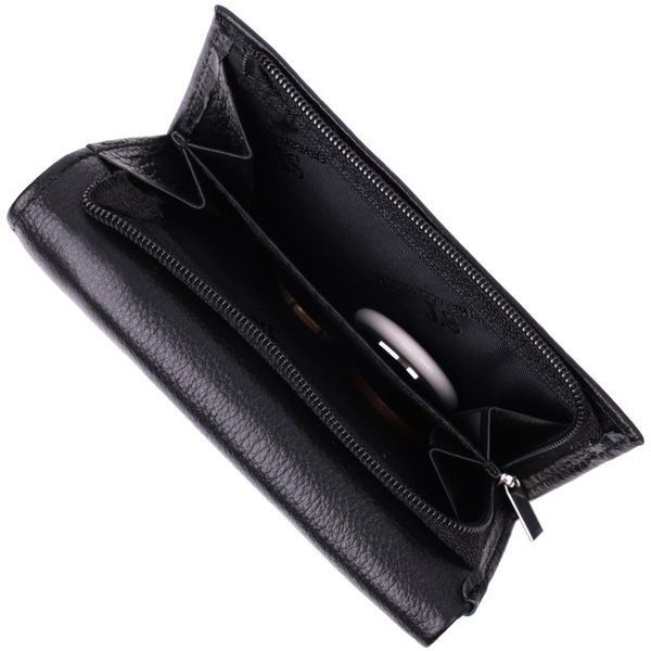 Кожаный женский кошелек в три сложения ST Leather 22488 Черный b22488 фото