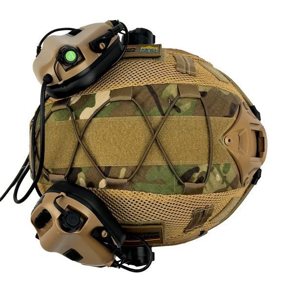 Комплект шлем Fast Team Wendy Helmet NIJ IIIA + наушники Earmor M32H MOD3 + кавер (Койот) размер XL L9006566 фото