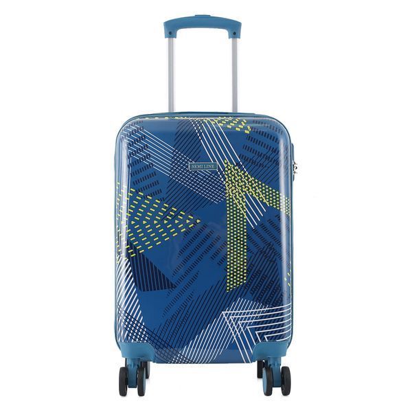 Валіза Semi Line 20" (S) Blue Pattern (T5652-1) на 4 колесах, кодовий замок DDAS302326 фото