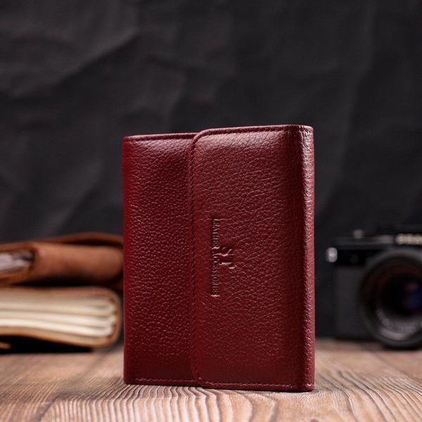 Женский кожаный кошелек с монетницей ST Leather 19492 Бордовый b19492 фото