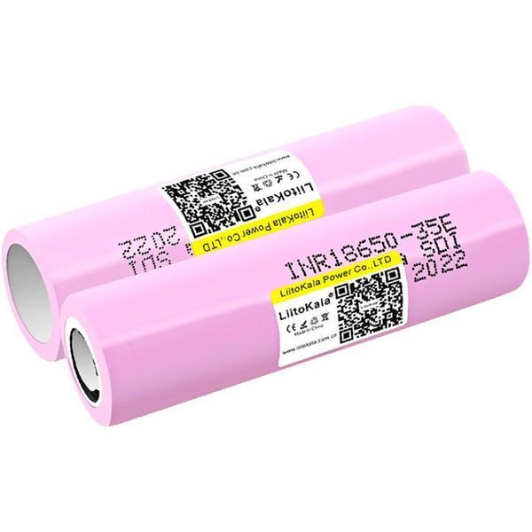 Високоємний акумулятор LiitoKala Lii-35E 18650 3500mah без захисту (Рожевий) L703361 фото