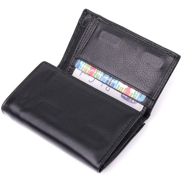 Кожаный женский кошелек в три сложения ST Leather 22488 Черный b22488 фото