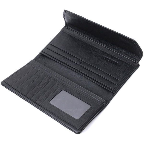 Жіноче портмоне з блоком для карт з натуральної шкіри ST Leather 22698 Чорний b22698 фото