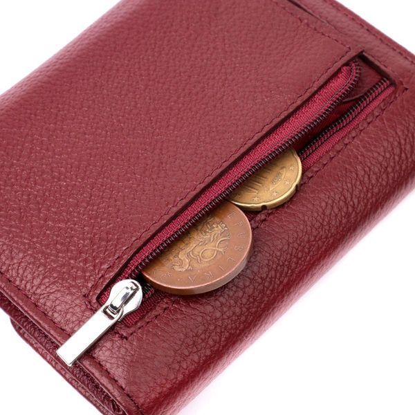 Женский кожаный кошелек с монетницей ST Leather 19492 Бордовый b19492 фото