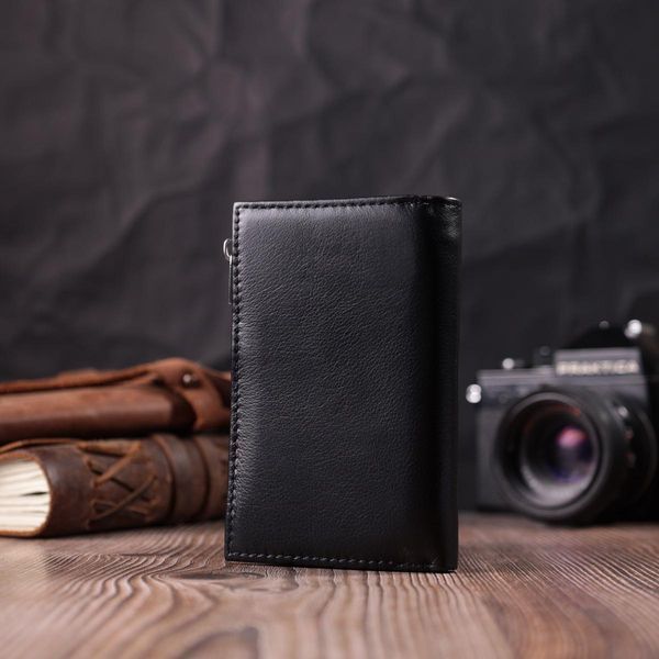 Кожаный женский кошелек в три сложения ST Leather 22488 Черный b22488 фото