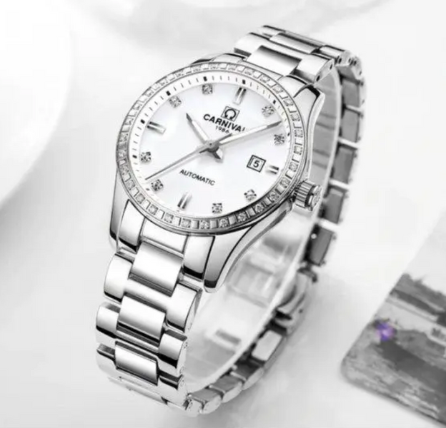 Жіночий годинник Carnival Luiza механічний Білий L87133 фото