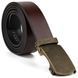 Ремень мужской с зернистой пряжкой автомат Vintage 20273 Коричневый b20273 фото 3