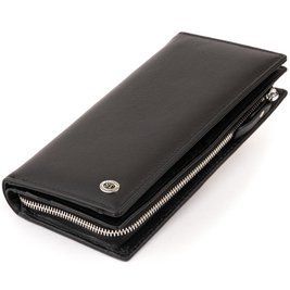 Вертикальный кошелек кожаный женский ST Leather 19274 Черный b19274 фото