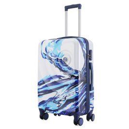 Валіза Semi Line 24" (M) White/Blue Print (T5653-2) DDAS302330 фото