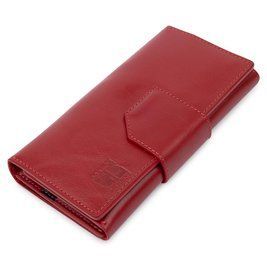 Женский кошелек в три сложения GRANDE PELLE 11564 Красный b11564 фото
