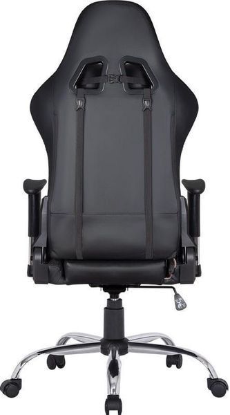 Геймерське крісло Defender Ultimate поліуританове з RGB підсвічуванням (Чорне) L703235 фото