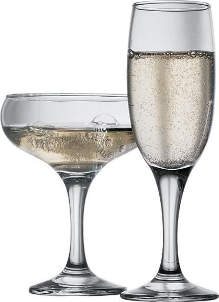 Набор 12 стеклянных фужеров Bistro 190 мл для шампанского (шампанки) PB-44419-12 фото