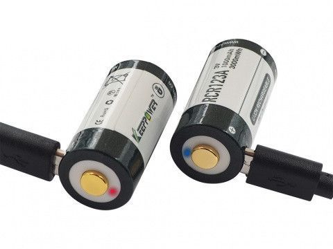 Акумулятор 16340 Keeppower 3V 1000mAh + micro USB (P1634U2) L16342 фото