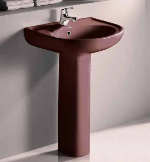 Комплект раковина + ніжка RAK Ceramics Cynthia Wash Basin (57 см) Бордовий L2157014 фото
