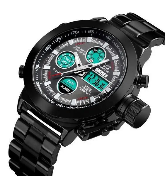 Мужские спортивные наручные часы Skmei 1515 Черные L900319 фото