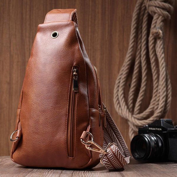 Женская сумка с одной лямкой через плечо из экокожи Vintage 22758 Рыжая b22758 фото