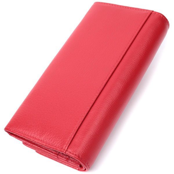 Вместительный женский кошелек с двумя клапанами из натуральной кожи ST Leather 22695 Красный b22695 фото