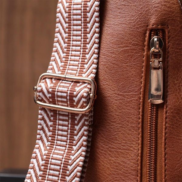 Женская сумка с одной лямкой через плечо из экокожи Vintage 22758 Рыжая b22758 фото