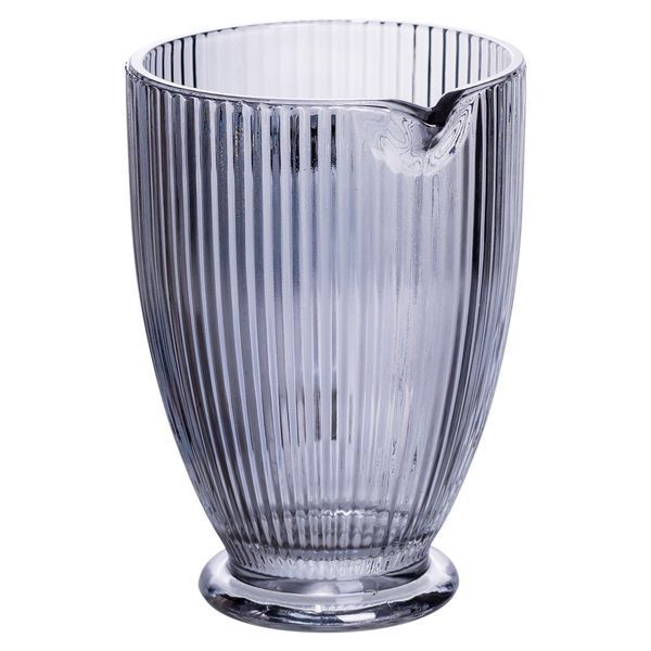 Кувшин для напитков 1.2 л ребристый из толстого стекла Серый LU-HP-19-7118G фото