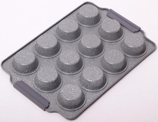 Форма для випічки кексів Kamille Marble 38х26см, 12 осередків KM-6039 фото