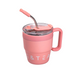 Термокружка Coffee & Tea 480 мл с трубочкой и двойным открыванием розовая HP-14-23P фото 1