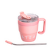 Термокружка Coffee & Tea 480 мл с трубочкой и двойным открыванием розовая HP-14-23P фото 3
