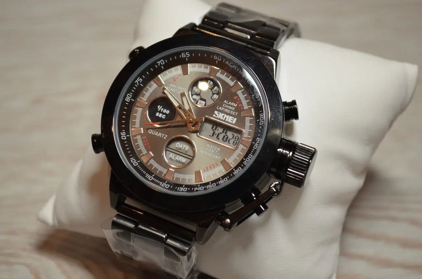 Мужские спортивные наручные часы Skmei 1515 Черные L900319 фото