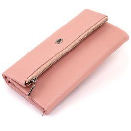 Клатч конверт с карманом для мобильного кожаный женский ST Leather 19271 Розовый b19271 фото