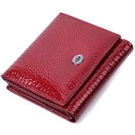 Компактный кошелек для женщин из натуральной лакированной кожи ST Leather 22687 Красный b22687 фото