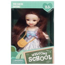 Дитяча лялька "Welcome School" YL605-7/9/10 з сумочкою Синій RT-YL605-7/9/10(Blue) фото