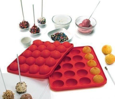 Силиконовая форма для Кейк Попсов (CAKE POPS) 23х19см 20 ячеек HH-652 фото