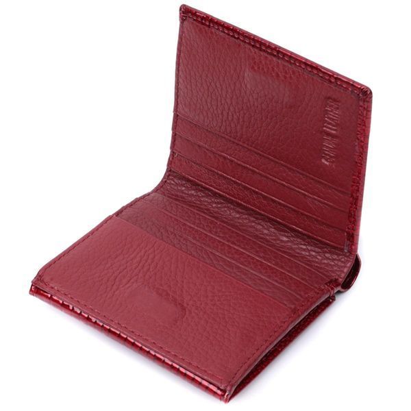 Компактний гаманець для жінок з натуральної лакованої шкіри ST Leather 22687 Червоний b22687 фото