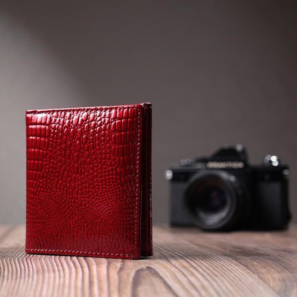 Компактний гаманець для жінок з натуральної лакованої шкіри ST Leather 22687 Червоний b22687 фото