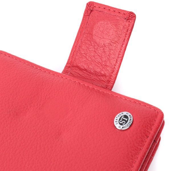 Женский кошелек с монетницей и блоком для пропусков из натуральной кожи ST Leather 22714 Красный b22714 фото