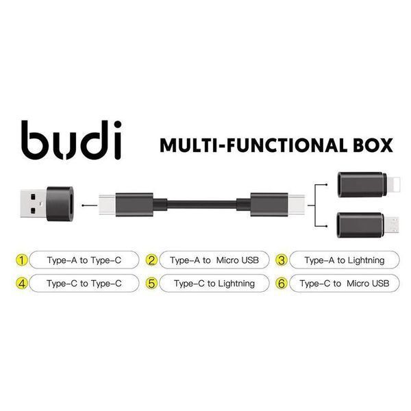 Універсальний смарт-адаптер Budi (карта пам'яті, кабель передачі даних, USB-бокс) L09311 фото