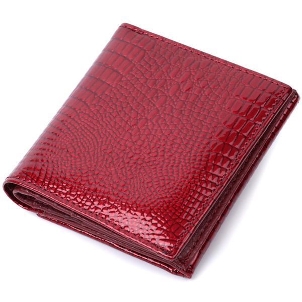 Компактний гаманець для жінок з натуральної лакованої шкіри ST Leather 22687 Червоний b22687 фото