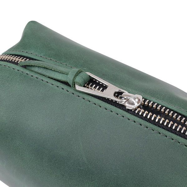 Косметичка унисекс из натуральной кожи Grande Pelle 11572 с ручкой 18х10х7 см зеленая b11572 фото