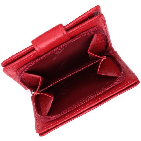 Женский кошелек с монетницей и блоком для пропусков из натуральной кожи ST Leather 22714 Красный b22714 фото