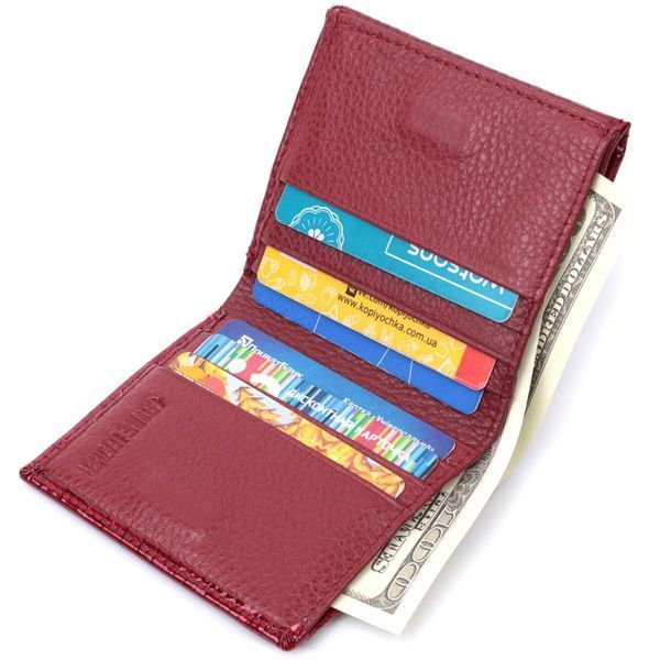 Компактний гаманець для жінок з натуральної лакованої шкіри ST Leather 22687 Червоний b22687 фото