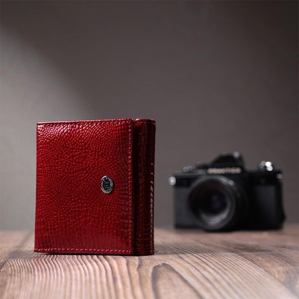 Компактний гаманець для жінок з натуральної лакованої шкіри ST Leather 22687 Червоний b22687 фото